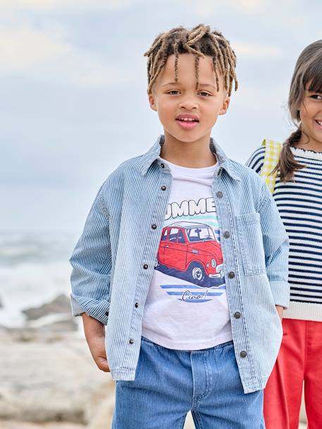 T-shirt motif encre gonflante blanc - vertbaudet enfant 