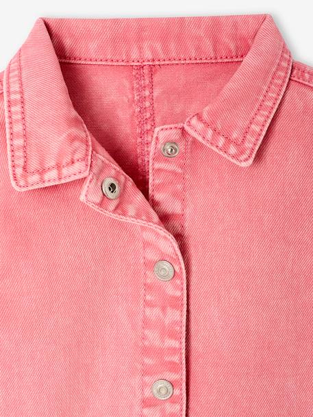 Twill romper voor baby's snoepjesroze - vertbaudet enfant 