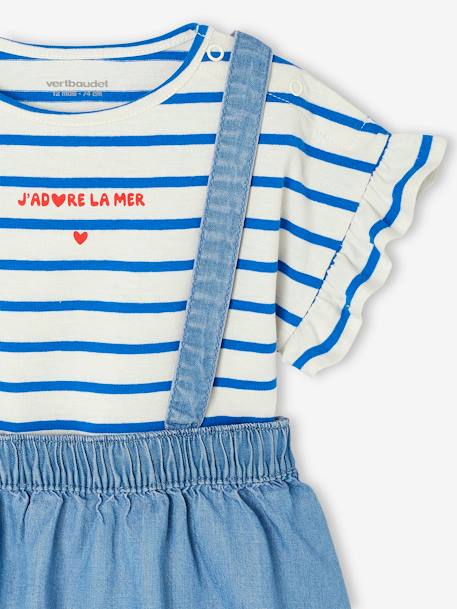 T-shirt + rok met bretels babyset double stone - vertbaudet enfant 