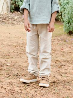 -Pantalon garçon coton/lin léger