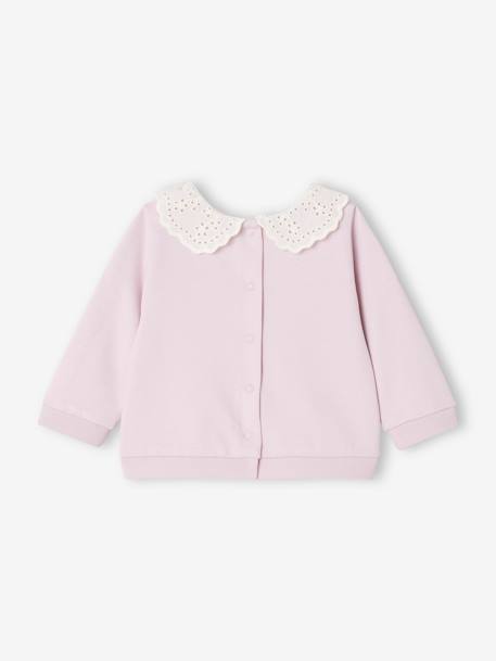 Sweat naissance avec col brodé rose - vertbaudet enfant 