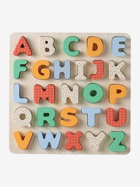 Puzzelletters om in te bedden in hout rood - vertbaudet enfant 