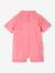 Twill romper voor baby's snoepjesroze - vertbaudet enfant 