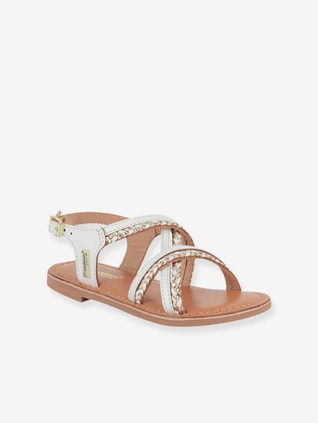 Sandalen Bomongo LES TROPEZIENNES® bruin+wit - vertbaudet enfant 