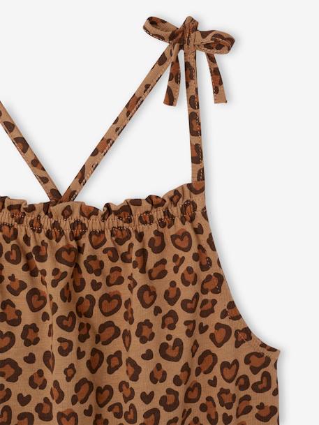 Combishort à bretelles imprimé fille beige - vertbaudet enfant 