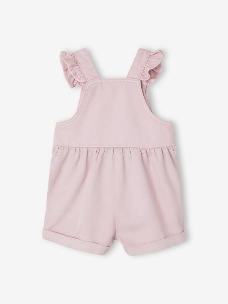 Salopette courte bébé en coton et lyocell lilas - vertbaudet enfant 