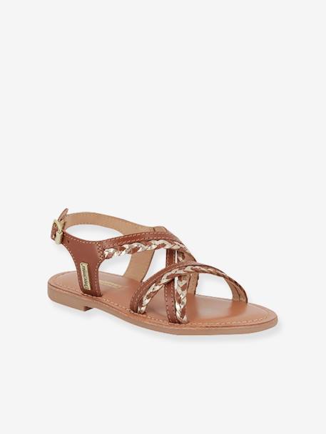 Sandalen Bomongo LES TROPEZIENNES® bruin+wit - vertbaudet enfant 