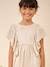 Robe de fête lamée effet plissé fille manches papillon or - vertbaudet enfant 