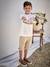 Bermuda garçon cérémonie en coton/lin beige+beige clair+bleu+marine foncé+vert sauge - vertbaudet enfant 