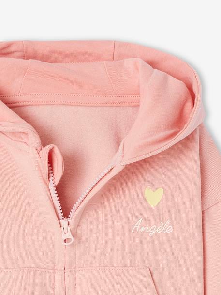 Ensemble sport sweat à capuche zippé + jogging bébé rose pâle - vertbaudet enfant 