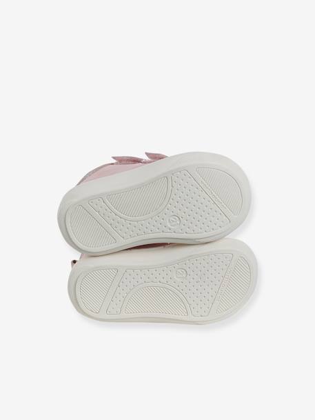 Bottillons à scratchs cuir souple bébé premiers pas beige imprimé+bleu imprimé+bois de rose+bronze+mauve+or+rose+rose poudré+turquoise - vertbaudet enfant 