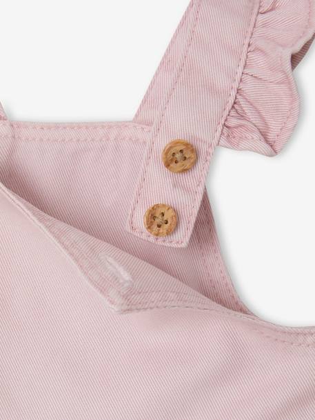 Salopette courte bébé en coton et lyocell lilas - vertbaudet enfant 