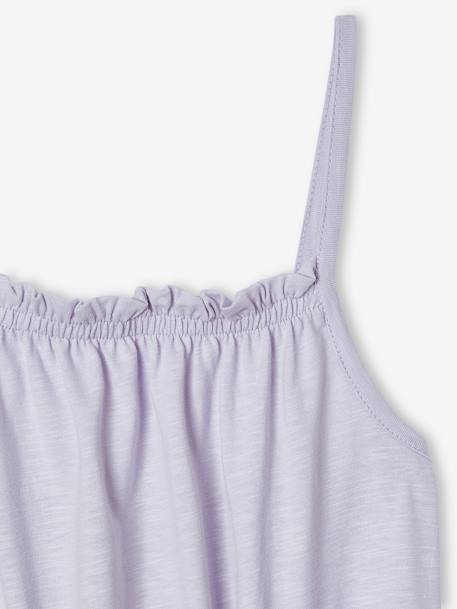 Robe à bretelles ajourée côtés fille lavande - vertbaudet enfant 