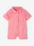 Twill romper voor baby's snoepjesroze - vertbaudet enfant 