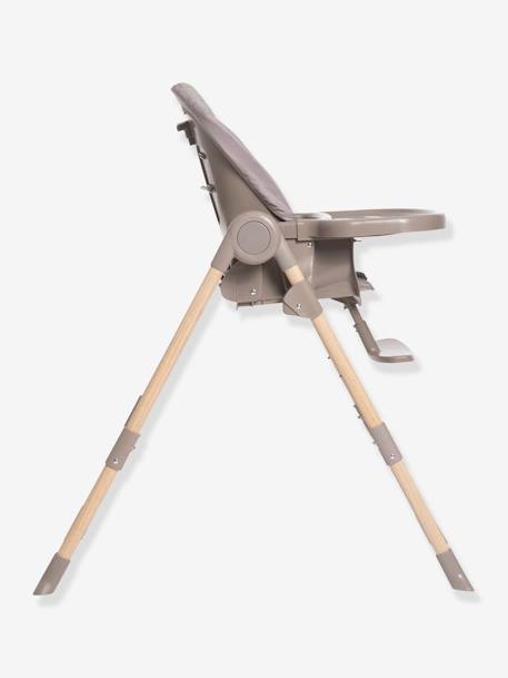 Chaise Haute Polly Essential gris+taupe - vertbaudet enfant 