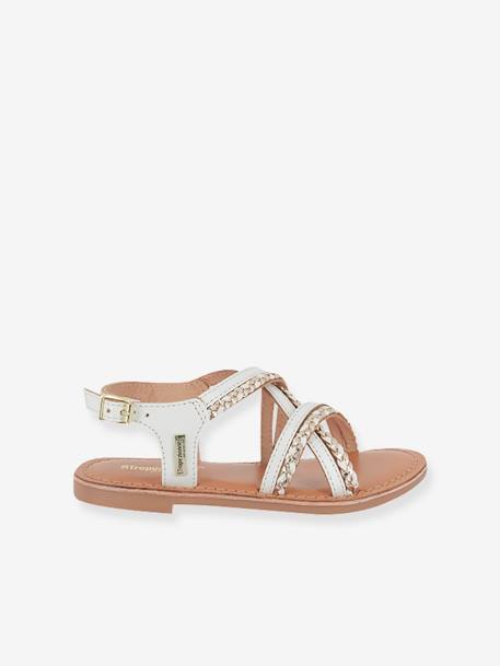 Sandalen Bomongo LES TROPEZIENNES® bruin+wit - vertbaudet enfant 
