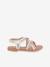 Sandalen Bomongo LES TROPEZIENNES® bruin+wit - vertbaudet enfant 