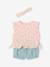 Ensemble bébé blouse short bandeau en gaze de coton rose pâle - vertbaudet enfant 
