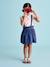 Leren kindersandalen met klittenband veel blauw+wit - vertbaudet enfant 