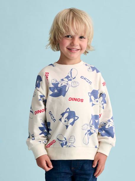 SONIC® jongens sweat ecru - vertbaudet enfant 