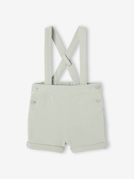 Ensemble bébé chemise et short cérémonie beige+vert sauge - vertbaudet enfant 