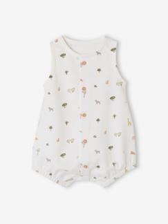 Baby-Salopette, jumpsuit-Babyrompertje met print zonder mouwen