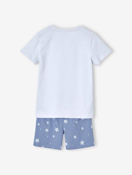Pyjashort Disney Reine des neiges Elsa et les étoiles fille bleu ciel - vertbaudet enfant 