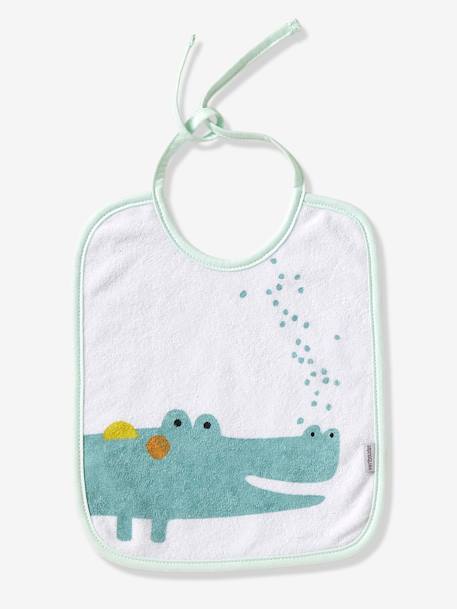 Lot 7 bavoirs bleu ciel+imprimé jungle+vert d'eau - vertbaudet enfant 