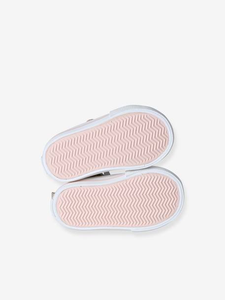 Baskets bébé fille synthétique lacets élastiqués et scratch or - vertbaudet enfant 