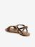 Sandales cuir fille Light gold+marron+marron imprimé - vertbaudet enfant 