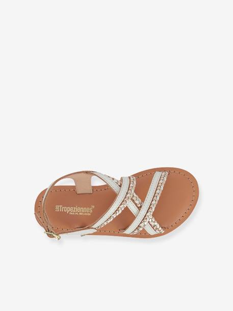 Sandalen Bomongo LES TROPEZIENNES® bruin+wit - vertbaudet enfant 