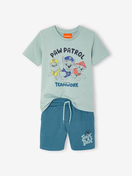 Ensemble tee-shirt et short Pat Patrouille vert d'eau - vertbaudet enfant 