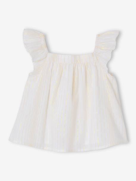 Babyblouse van katoenvoile vanille - vertbaudet enfant 