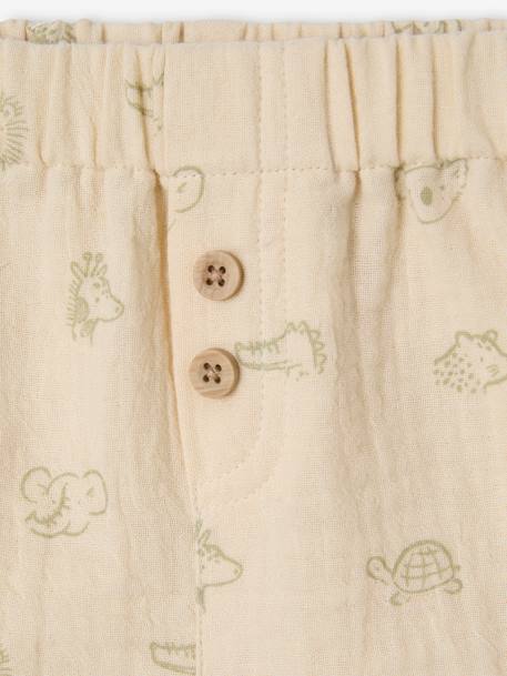 Set van 2 jungle geboorteshorts kaki - vertbaudet enfant 