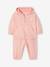 Ensemble sport sweat à capuche zippé + jogging bébé rose pâle - vertbaudet enfant 