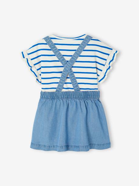 T-shirt + rok met bretels babyset double stone - vertbaudet enfant 
