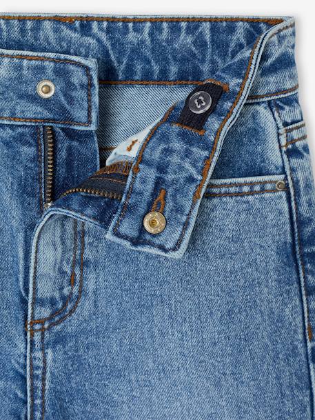 Jean fille large morphologik tour de hanches médium bleu foncé+bleu moyen - vertbaudet enfant 