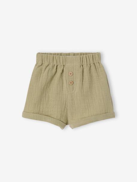 Set van 2 jungle geboorteshorts kaki - vertbaudet enfant 