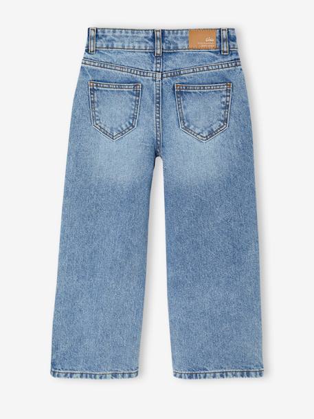 Jean fille large morphologik tour de hanches médium bleu foncé+bleu moyen - vertbaudet enfant 