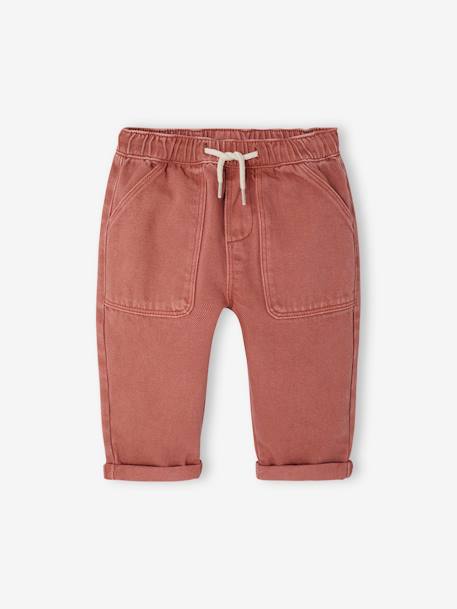 Pantalon taille élastiquée bébé argile - vertbaudet enfant 