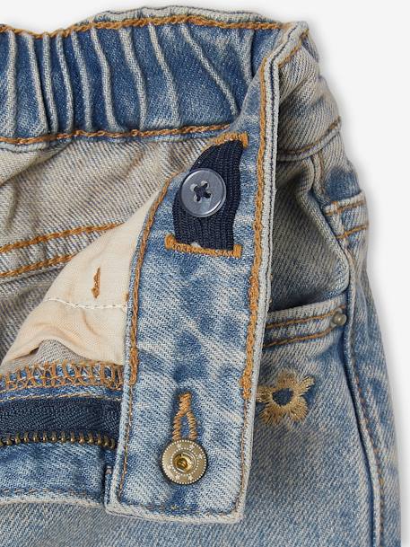 Jean fille large bleu moyen+denim black+denim brut+denim gris+stone - vertbaudet enfant 
