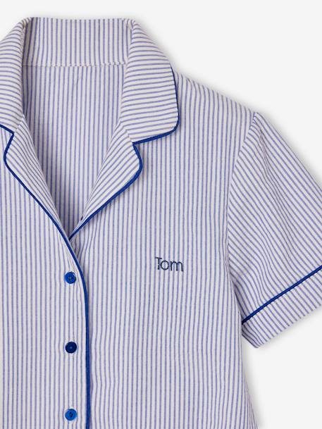 Pyjashort en popeline garçon bleu électrique - vertbaudet enfant 