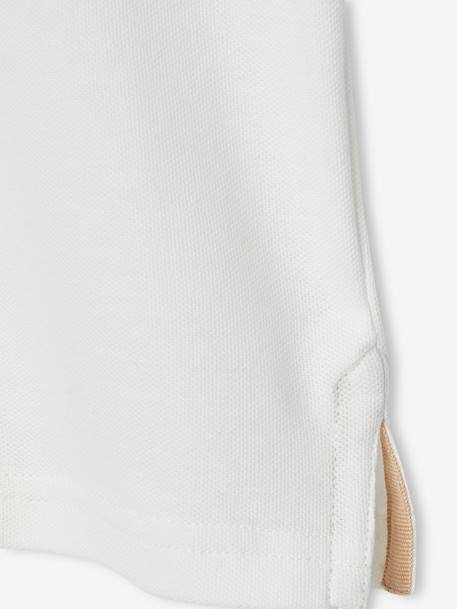 Polo garçon col Mao bleu ciel+écru - vertbaudet enfant 