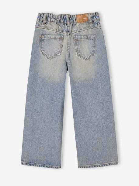 Jean fille large bleu moyen+denim black+denim brut+denim gris+stone - vertbaudet enfant 