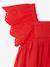 Katoenen babyjurk ecru+rood - vertbaudet enfant 