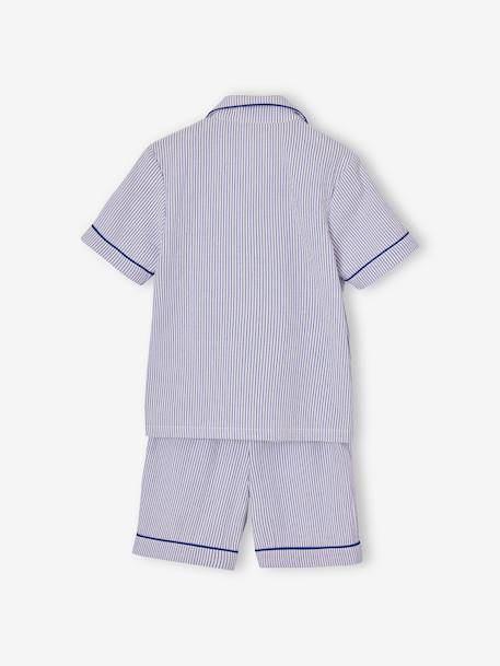Pyjashort en popeline garçon bleu électrique - vertbaudet enfant 