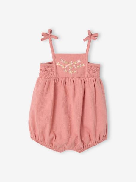 Baby romper met smock rozen - vertbaudet enfant 
