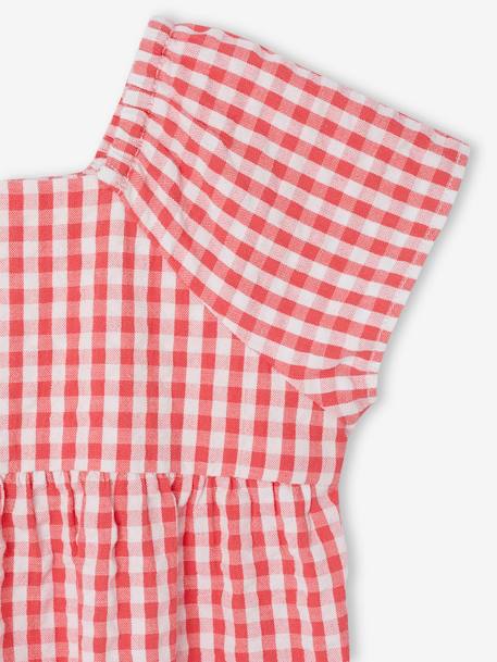 Combinaison imprimée bébé bleu ciel+carreaux rouge - vertbaudet enfant 