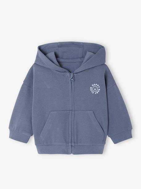 Ensemble sport sweat à capuche zippé + jogging bébé indigo - vertbaudet enfant 