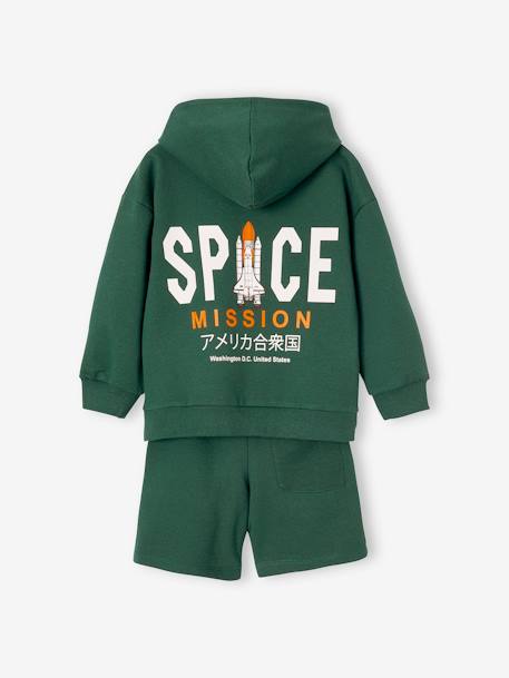 Ensemble sweat + short Nasa vert sapin - vertbaudet enfant 